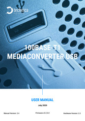 Technica Engineering USB 100BASE-T1 MEDIACONVERTER User Manual