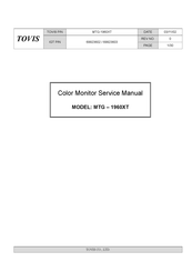 Tovis MTG-1960XT Service Manual