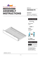 Furniture of America CM-BK963-TR Assembly Instructions Manual