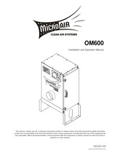 MICRO-AIR OM600 Installation And Operation Manual