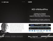 Key Digital KDVW4X4PRO4K Operating Instructions Manual