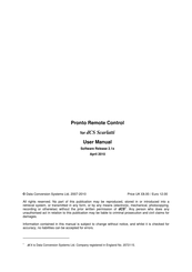 Data Conversion Systems dCS Scarlatti User Manual