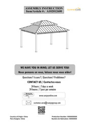 Sunjoy SummerCove A102012600 Assembly Instructions Manual