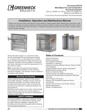 Greenheck SSDFD-210 Manual