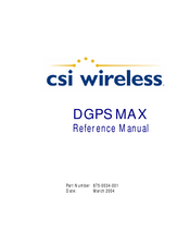 CSI Wireless DGPS MAX Reference Manual