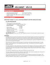 Haas HS-3 Installation Instructions Manual