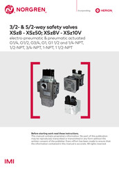 IMI NORGREN XSz8-XSz50 Instructions Manual
