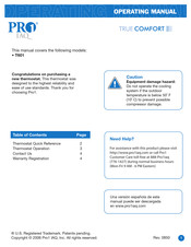 Pro1 IAQ T601 Operating Manual