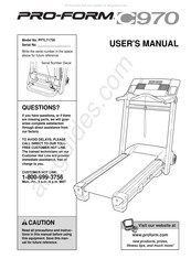 Pro-Form C970 User Manual