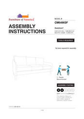 Furniture of America Kassel CM6496GY-2PC Assembly Instructions Manual