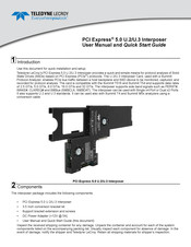 Teledyne Lecroy PCI Express 5.0 U.2 User Manual And Quick Start Manual