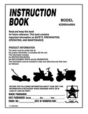 Murray 425604 99A Series Instruction Book