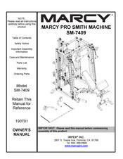 Impex MARCY PRO SM-7409 Owner's Manual