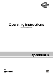 HBC-Radiomatic spectrum D Operating Instructions Manual