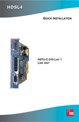 ADC H4TU-C-319 List 1 Line Unit Quick Installation