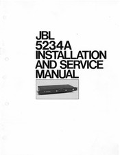 JBL 5234A Installation And Service Manual
