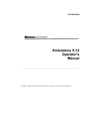 Mortara Instrument Ambulatory X-12 Operator's Manual