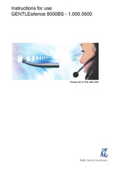 KaVo GENTLEsilence 8000BS Instructions For Use Manual