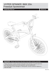 Argos HYPER SPINNER BMX 20in Assembly Manual