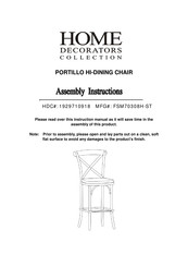 Home Decorators Collection 1929710918 Assembly Instructions Manual