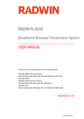 Radwin RW-7208-2000 User Manual
