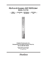 PairGain PG-Flex 8 FLC-704 Manual