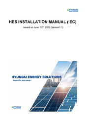 Hyundai HiE-S VG Series Installation Manual