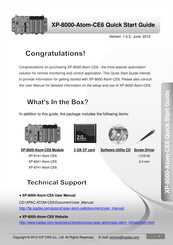 Icp Das Usa XP-8000-Atom-CE6 Quick Start Manual