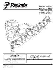 Paslode 514000 Operating Manual And Schematic