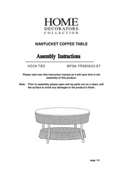 Home Decorators Collection FRS80633-ST Assembly Instructions Manual