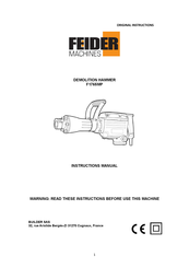 Feider Machines F1765MP Instruction Manual