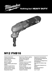 Milwaukee M12 FNB16 Original Instructions Manual