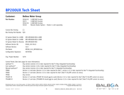 Balboa Water Group 59340-01 Tech Sheet