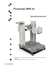 Plockmatic MPS XL Operating	 Instruction