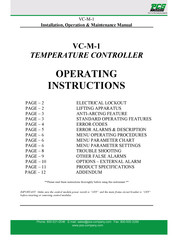PCS VC-M-1 Installation, Operation & Maintenance Manual