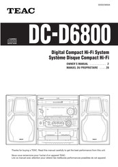 Teac DC-D6800 Owner's Manual