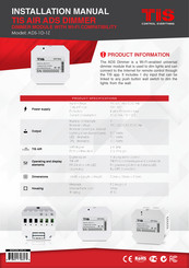 TIS ADS-1D-1Z Installation Manual