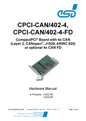 ESD CPCI-CAN/402-4-FD Hardware Manual