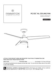 Fanimation FPD7617 Series Manual