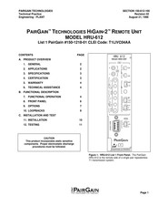 CopperOptics PairGain HiGain-2 HRU-612 Manual