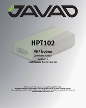 Javad HPT102 Operator's Manual