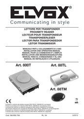 Elvox 800T Installation And Operation Manual