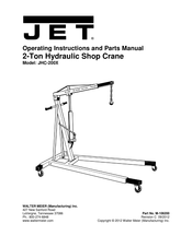 Jet JHC-200X Operating Instructions And Parts Manual
