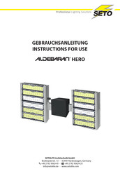 Seto ALDEBARAN HERO Instructions For Use Manual