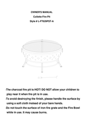 HAMPTON BAY COLLETTE L-FT629PST-A Owner's Manual