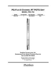 CopperOptics PairGain PG-FLEX FRC-754 Manual