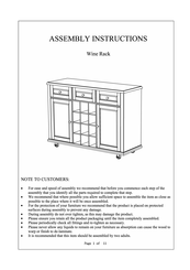 K&B Furniture WR1364 Assembly Instructions Manual
