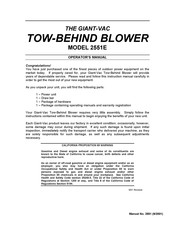 Giant-Vac 2551E Operator's Manual
