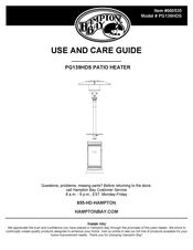 HAMPTON BAY PG139HDS Use And Care Manual