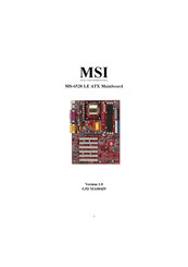 MSI MS-6528 LE Manual